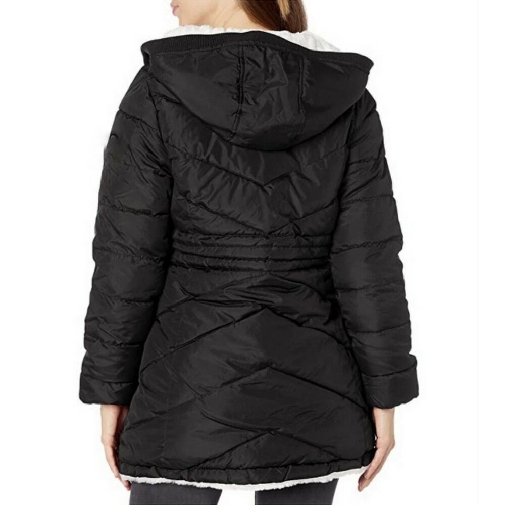 NEW Reebok Women's Reversible Puffer Anorak Sherpa Lined Jacket XL - Picture 2 of 12